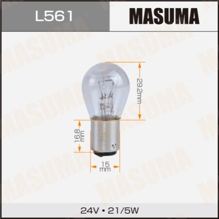 Bulb Masuma P21/5W (BAY15d, S25) 24V 21/5W BAY15d bi-pin, L561