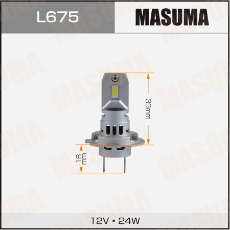 LED bulb Masuma, H7 6000K 4600Lm PX26d, L675