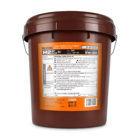 Engine oil MASUMA 5W30 M2 SP/GF-6 gasoline, synthetic 18L, M-2030E