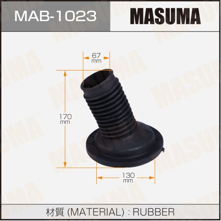 Shock absorber boot Masuma (rubber), MAB-1023