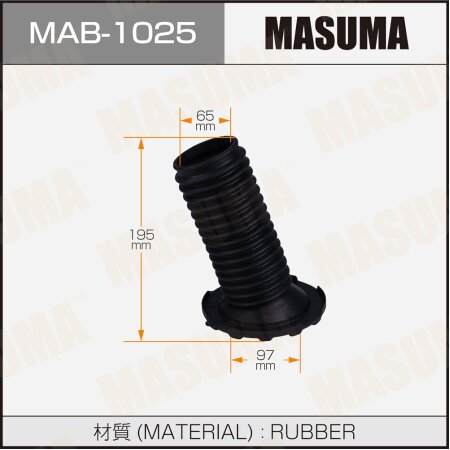 Shock absorber boot Masuma (rubber), MAB-1025