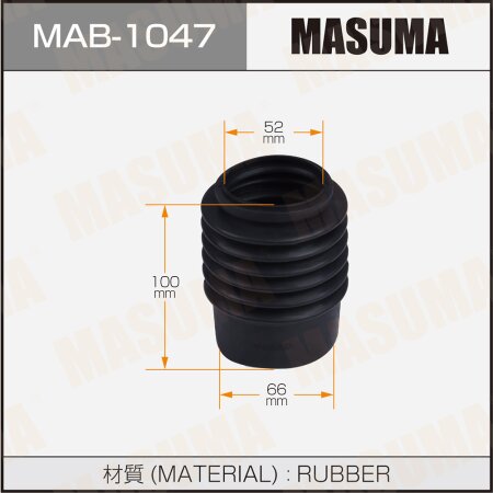 Shock absorber boot Masuma (rubber), MAB-1047