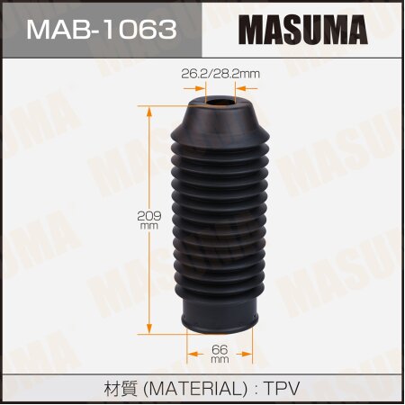 Shock absorber boot Masuma (rubber), MAB-1063