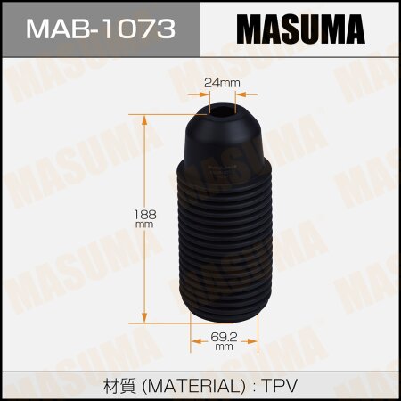 Shock absorber boot Masuma (plastic), MAB-1073