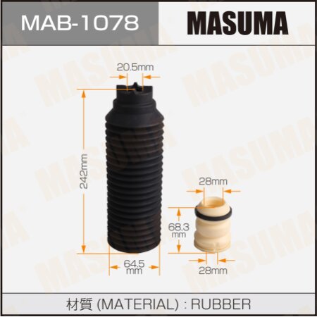 Shock absorber boot Masuma (rubber), MAB-1078