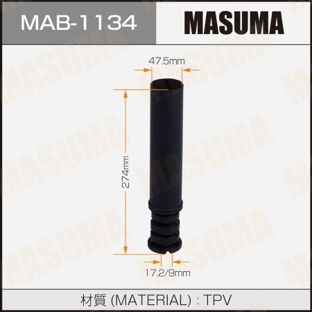 Shock absorber boot Masuma (plastic), MAB-1134