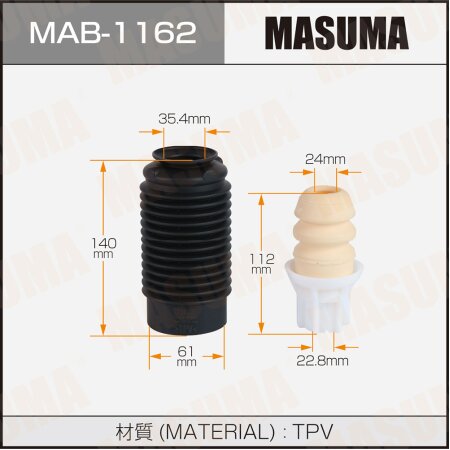 Dust cover with bump stop for Masuma shock absorber, MAB-1162