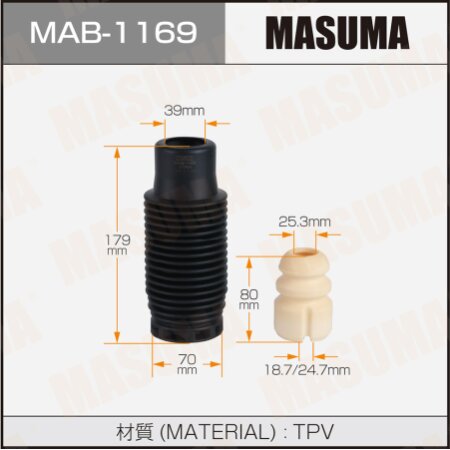 Dust cover with bump stop for Masuma shock absorber (rubber), MAB-1169