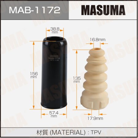 Dust cover with bump stop for Masuma shock absorber  (plastic), MAB-1172