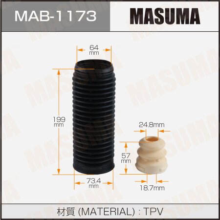 Dust cover with bump stop for Masuma shock absorber, MAB-1173