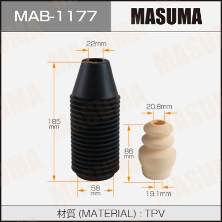 Dust cover with bump stop for Masuma shock absorber (plastic), MAB-1177