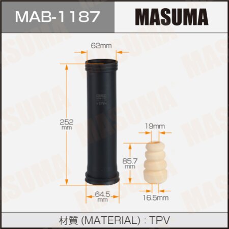 Dust cover with bump stop for Masuma shock absorber  (plastic), MAB-1187
