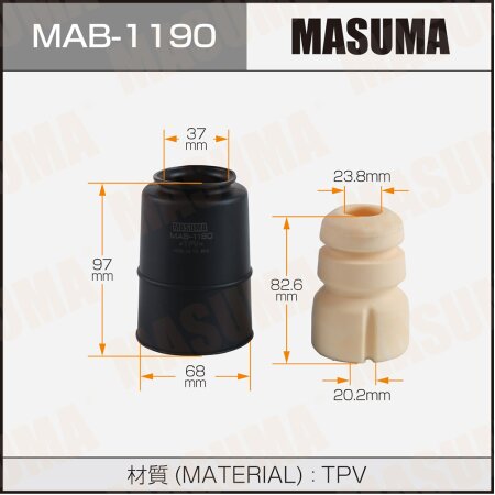Dust cover with bump stop for Masuma shock absorber  (plastic), MAB-1190
