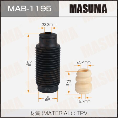 Dust cover with bump stop for Masuma shock absorber (rubber), MAB-1195