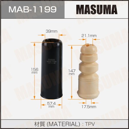 Dust cover with bump stop for Masuma shock absorber  (plastic), MAB-1199