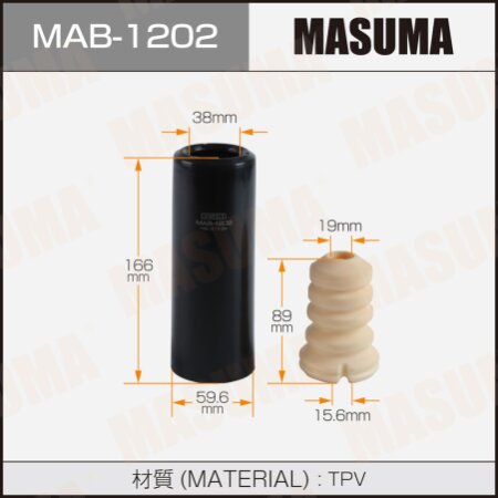 Shock absorber boot Masuma (plastic), MAB-1202