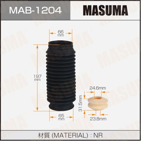 Dust cover with bump stop for Masuma shock absorber (rubber), MAB-1204
