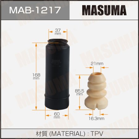 Dust cover with bump stop for Masuma shock absorber  (plastic), MAB-1217