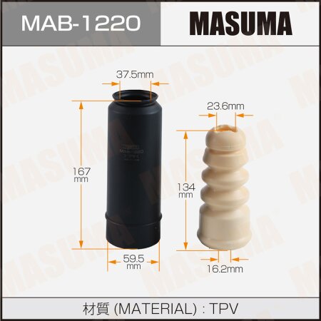 Dust cover with bump stop for Masuma shock absorber (plastic), MAB-1220