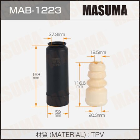 Dust cover with bump stop for Masuma shock absorber (rubber), MAB-1223