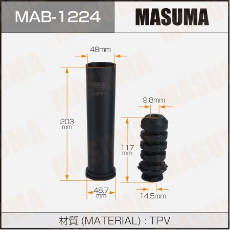 Dust cover with bump stop for Masuma shock absorber (rubber), MAB-1224