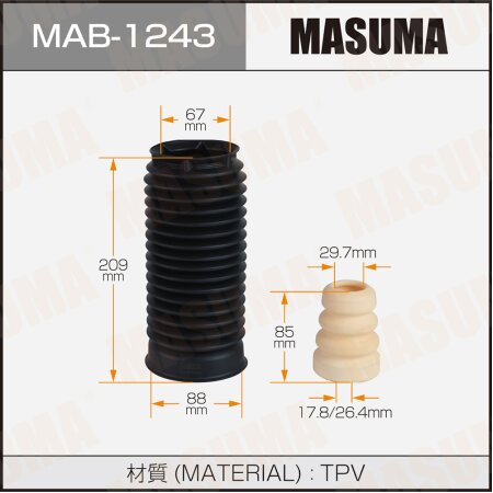 Dust cover with bump stop for Masuma shock absorber (rubber), MAB-1243