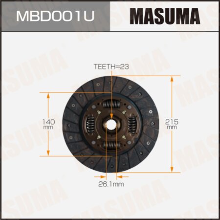 Clutch disc Masuma, MBD001U