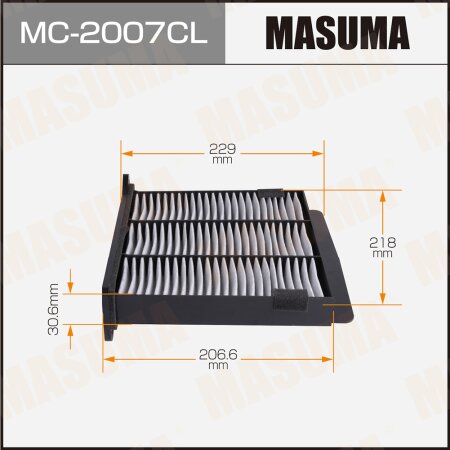 Cabin air filter Masuma charcoal, MC-2007CL