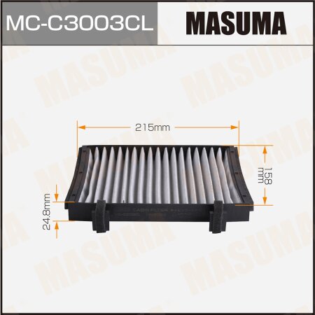 Cabin air filter Masuma charcoal, MC-C3003CL