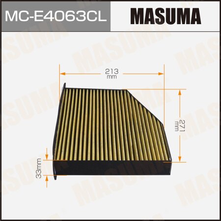 Cabin air filter Masuma charcoal, MC-E4063CL