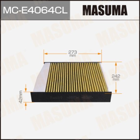 Cabin air filter Masuma charcoal, MC-E4064CL