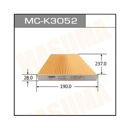 Cabin air filter Masuma, MC-K3052