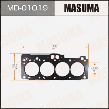 Head gasket (graphene-elastomer) Masuma, thickness 1,60mm, MD-01019