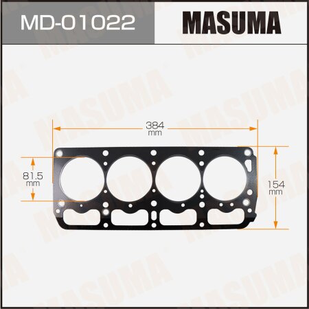 Head gasket (graphene-elastomer) Masuma, thickness 1,60mm, MD-01022