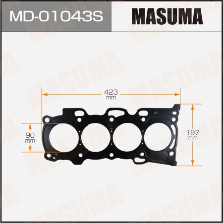 2-layer head gasket (metal-elastomer) Masuma, thickness 0,60mm, MD-01043S