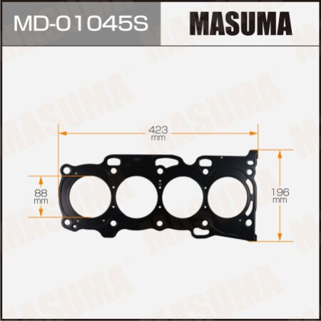 2-layer head gasket (metal-elastomer) Masuma, thickness 0,60mm, MD-01045S
