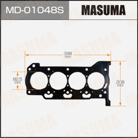 3-layer head gasket (metal-elastomer) Masuma, thickness 1,50mm, MD-01048S