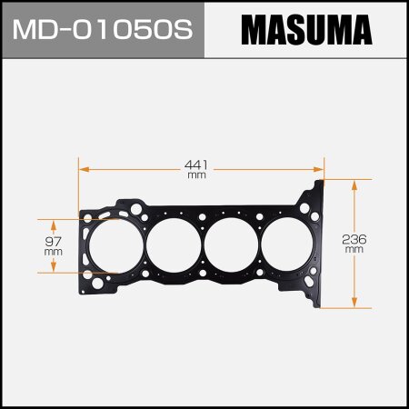 -layer head gasket (metal-elastomer) Masuma, thickness mm, MD-01050S