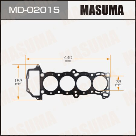 Head gasket (graphene-elastomer) Masuma, thickness 1,60mm, MD-02015