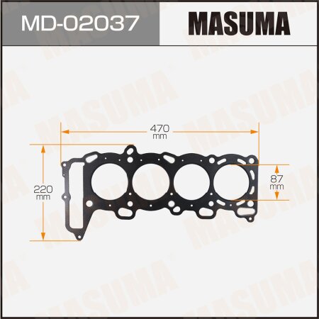 Head gasket (graphene-elastomer) Masuma, thickness 1,60mm, MD-02037