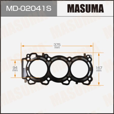 3-layer head gasket (metal-elastomer) Masuma, thickness 1,60mm, MD-02041S