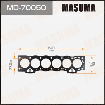 Head gasket (graphene-elastomer) Masuma, thickness 1,40mm, MD-70050