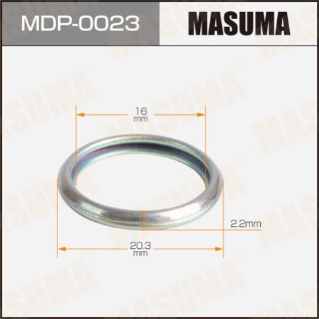 Oil drain plug washer (gasket) Masuma 16x20.3x2.2, MDP-0023