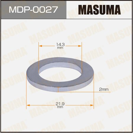 Oil drain plug washer (gasket) Masuma 14.3x21.9x2, MDP-0027