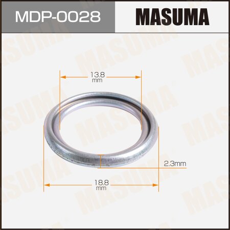 Oil drain plug washer (gasket) Masuma 13.8x18.8x2.3, MDP-0028
