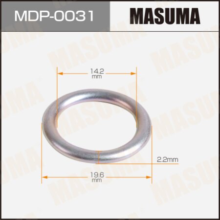 Oil drain plug washer (gasket) Masuma 14.2x19.6x2.2, MDP-0031