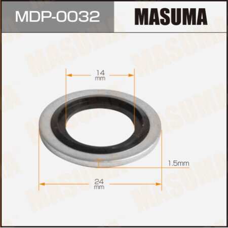 Oil drain plug washer (gasket) Masuma 14x24x1.5, MDP-0032