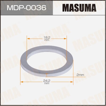 Oil drain plug washer (gasket) Masuma 18.2x24.2x2, MDP-0036
