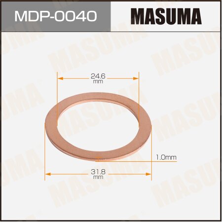 Oil drain plug washer (gasket) Masuma 24.6x31.8x1, MDP-0040