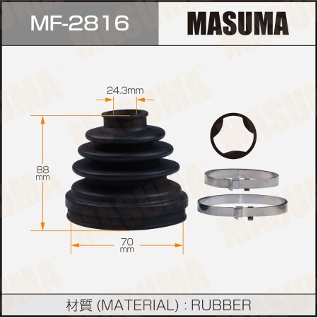 CV Joint boot Masuma (rubber), MF-2816